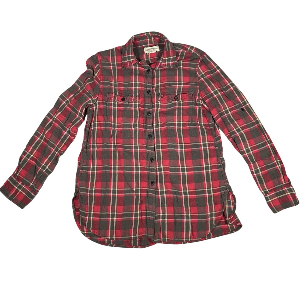 DENIM & SUPPLY RALPH LAUREN Plaid Flannel Shirt Long Sleeve Button Down Women XS